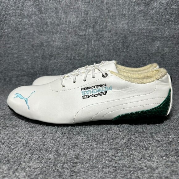 Vintage Puma AMG Petronas Formula 1 Racing Team Shoes White Green Leather main image 7